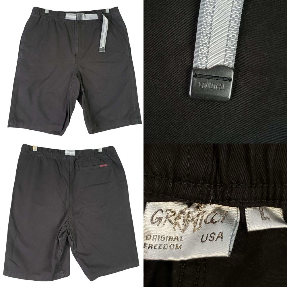 Vintage Gramicci Belted G-Short Cotton Men’s Size Large L Black Utility Cargo